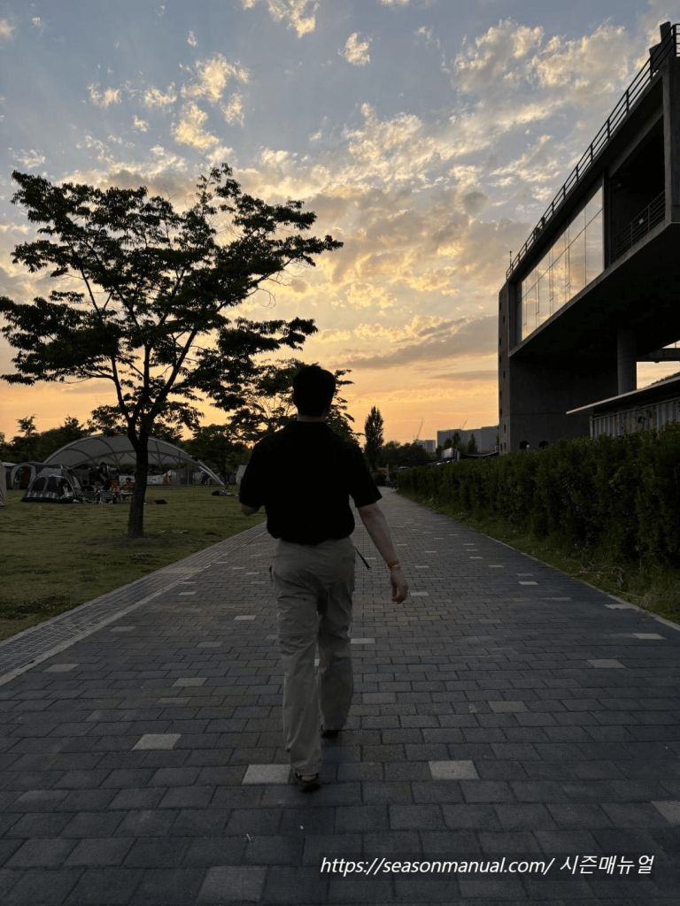 난지캠핑장 바베큐존 저녁